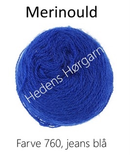 Merinould farve 760 jeans blå